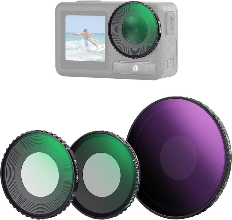 NEEWER FL-52 ND Filter Kit for DJI Osmo Action