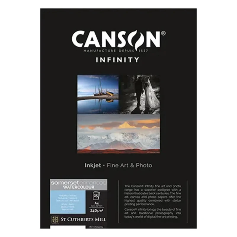 Canson Somerset Enhanced Watercolour Rag 240GSM (A4)