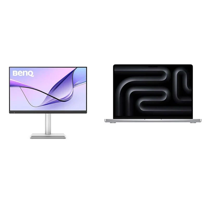 BenQ MA270S 27" 5K Glass Monitor with MacBook Pro M5 10C/10C, 16GB, 1TB SSD Silver