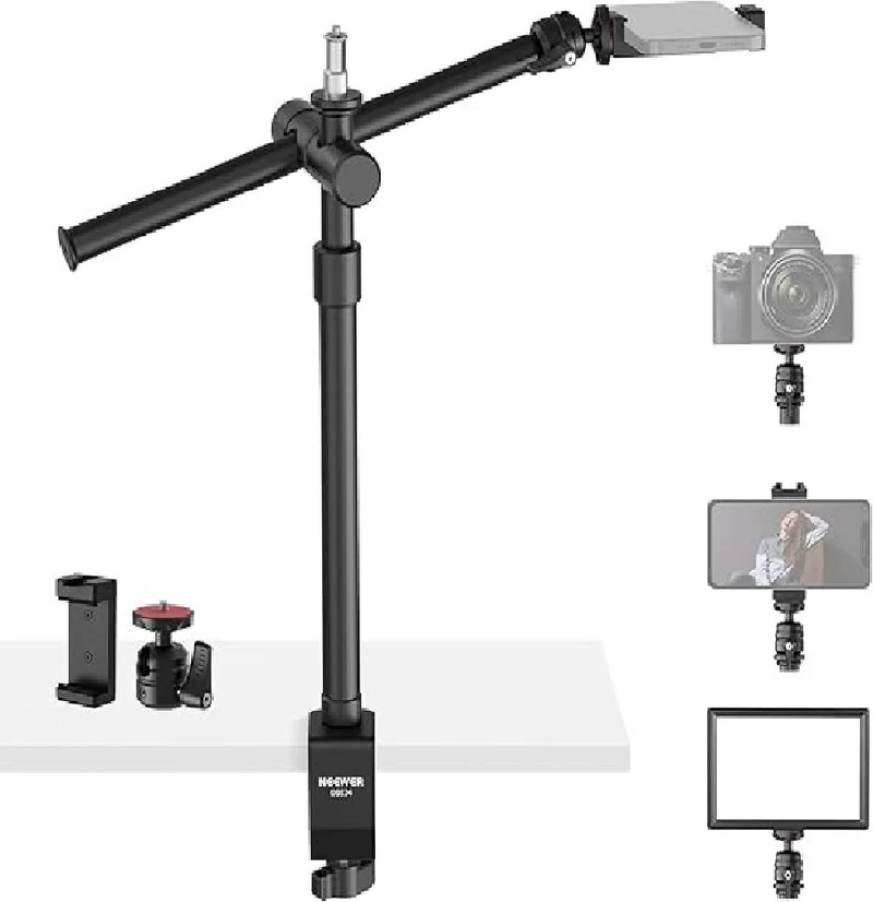 NEEWER DS-024 Overhead Camera Desk Stand with Boom Arm
