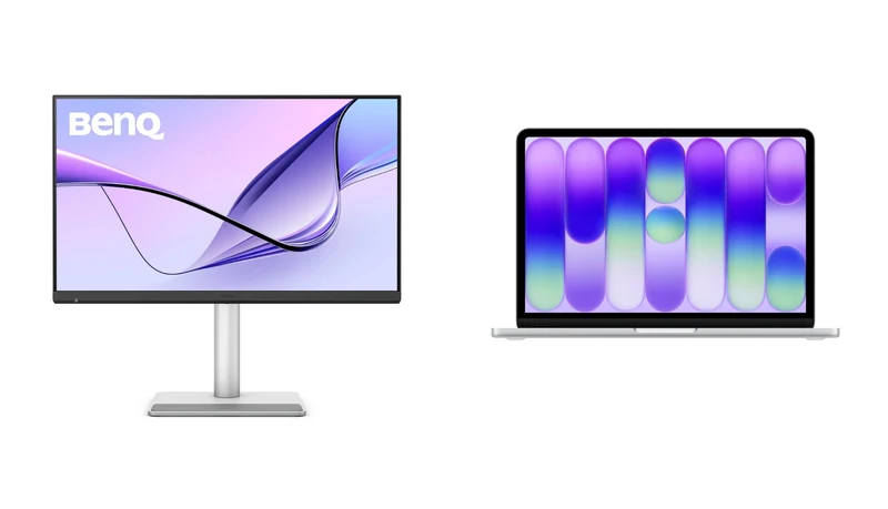 BenQ MA270S 27" 5K Gloss Monitor with MacBook Neo 6C/5C, 8GB, 256GB SSD (Silver)