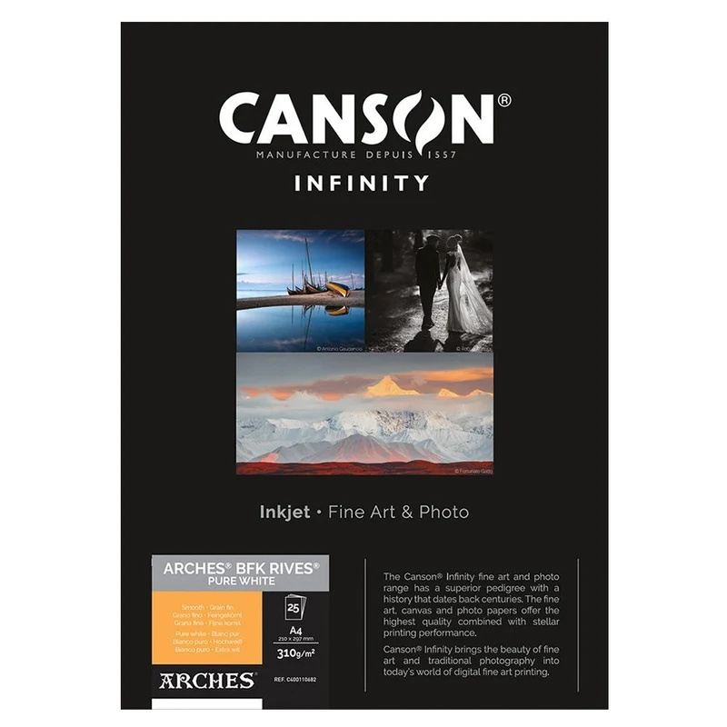Canson Infinity Arches BFK Rives Pure White 310GSM (610mm x 12m)