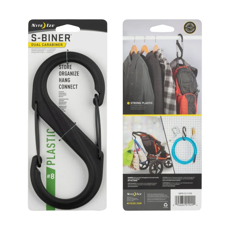 Nite Ize S-Biner Plastic #8 - Black