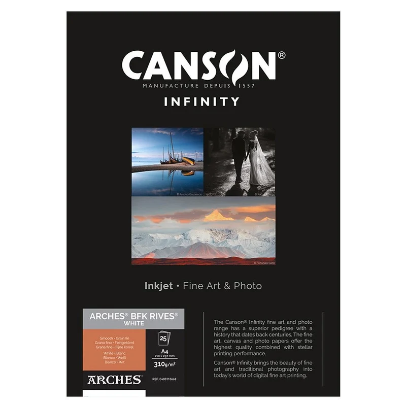 Canson Infinity Arches BFK Rives White 310GSM (610mm x 12m)