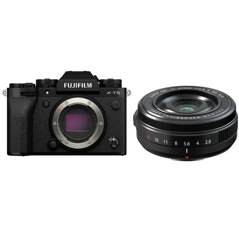 Fujifilm X-T5 with XF 27mm f/2.8 Lens - Black