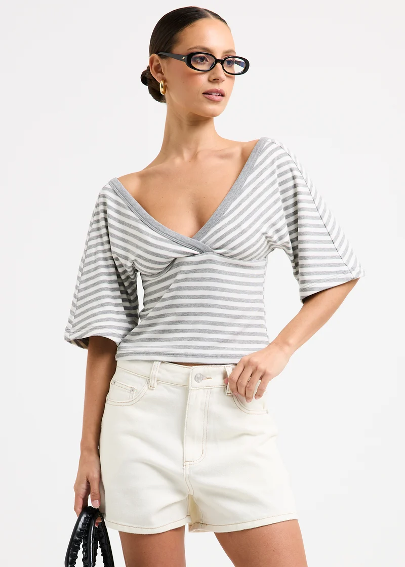 Andre Plunge V Neck Top
