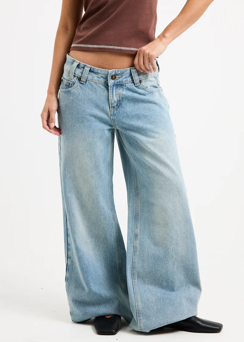 Elise Low Wide Denim Jeans