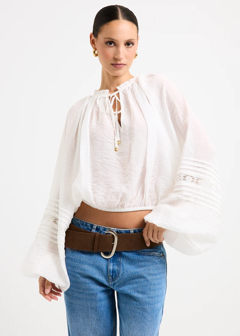 Attina Raglan Gathered Blouse
