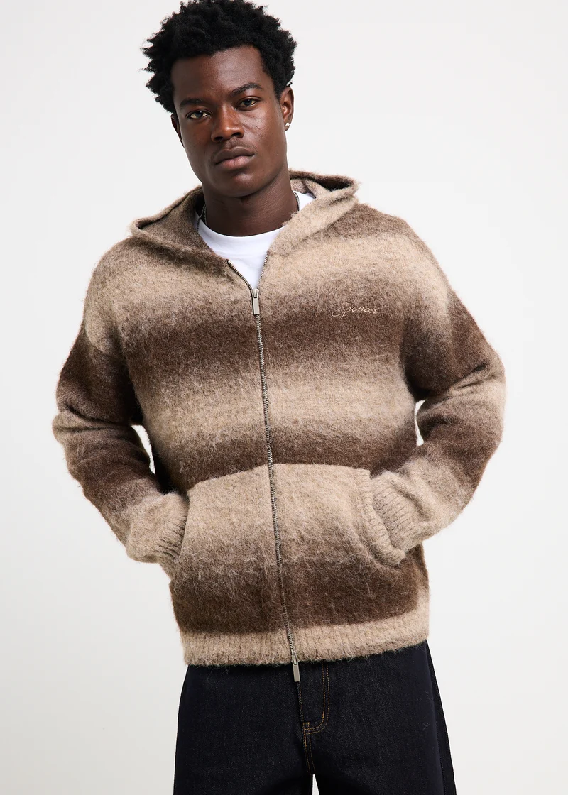 Stamped Zip Knit Jumper