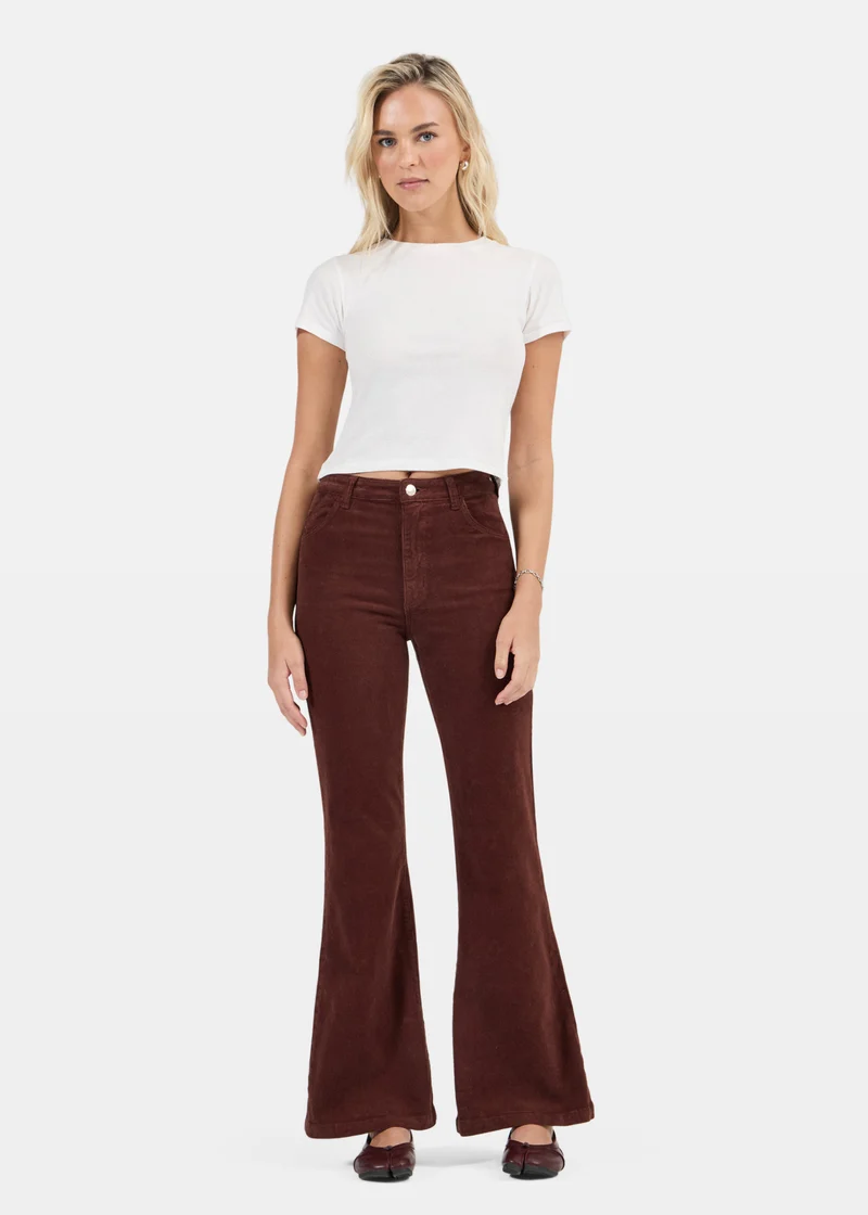 Eastcoast Flare Jeans Cognac Cord