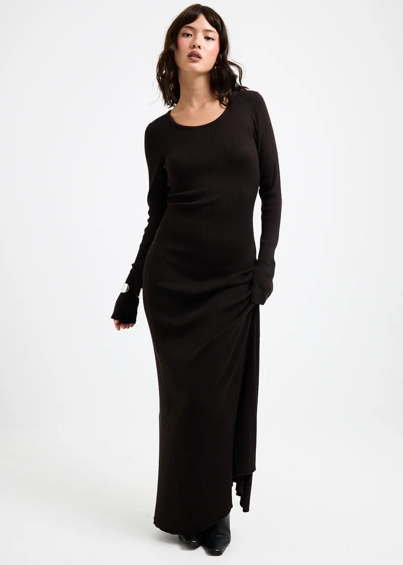 Virginia Long Sleeve Knit Maxi Dress