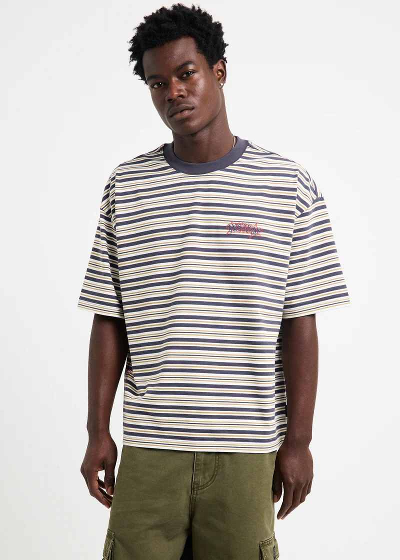 Vonte Printed Striped T-Shirt