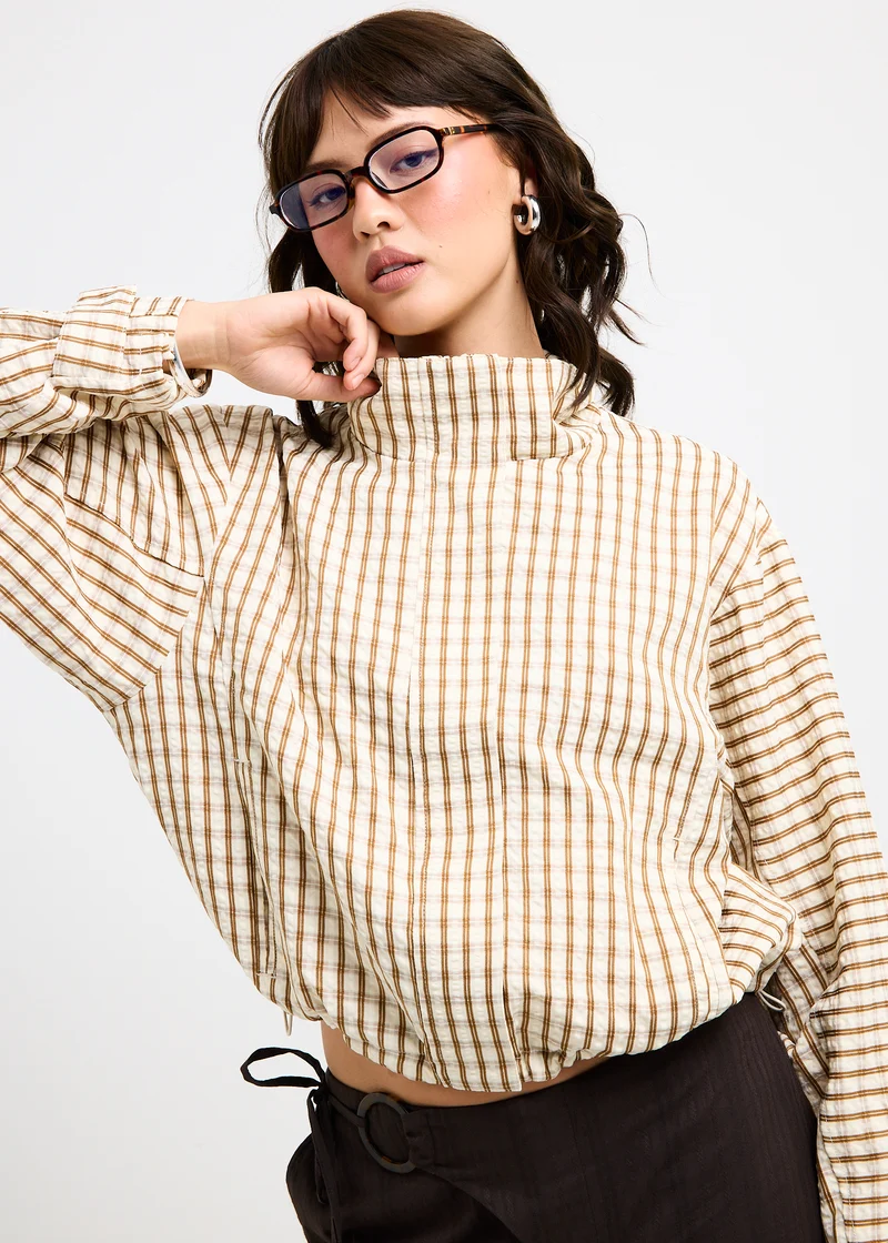 Myla Puckered Check Windbreaker