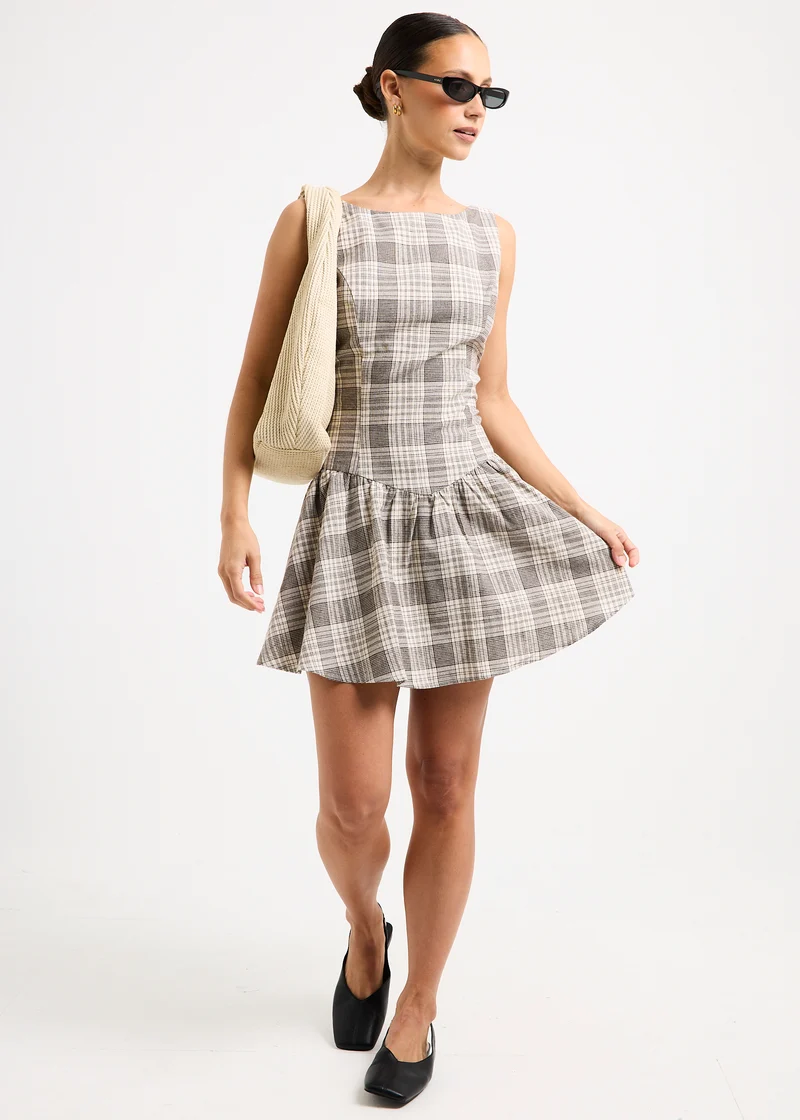 Guava Shirred Mini Dress
