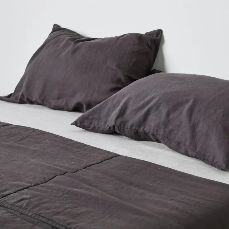 100% Linen quilted Bedcover
