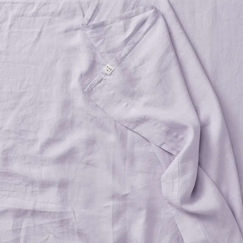 100% Linen Flat Sheet in Lilac