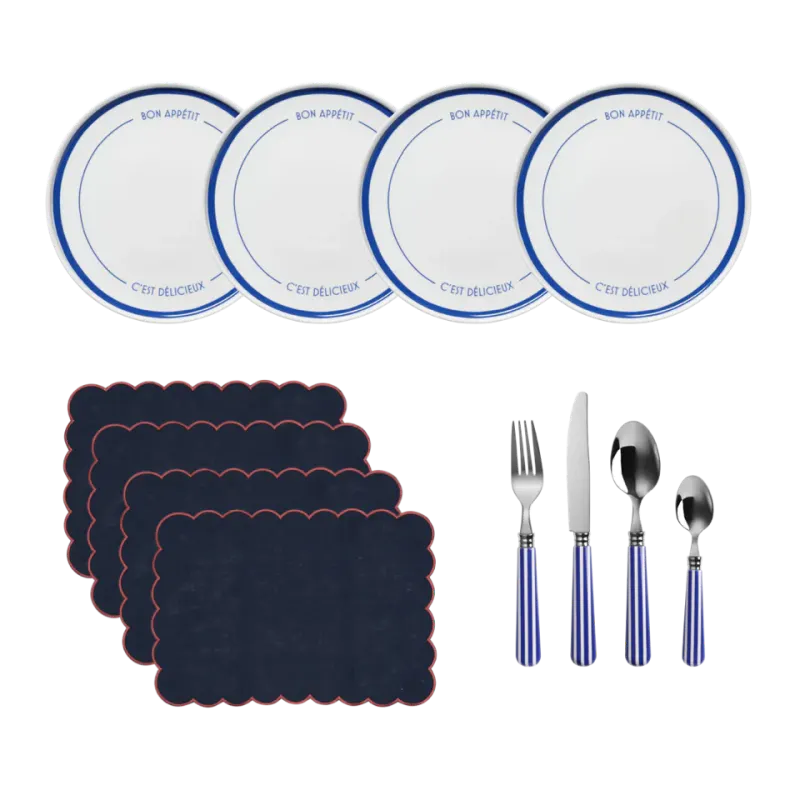 Navy French Dining Set