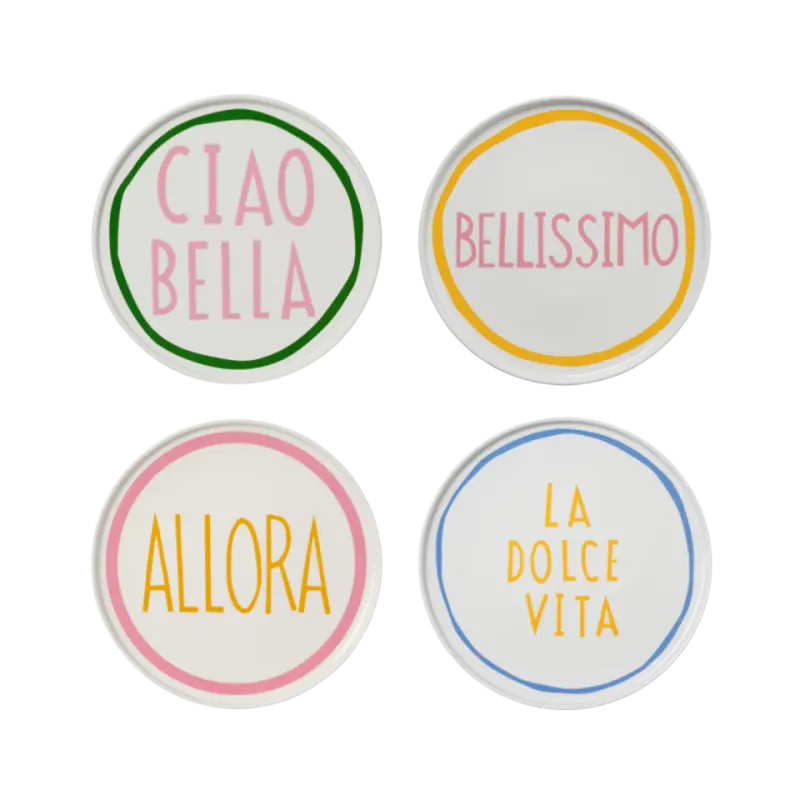 Italian Plate Set for 4
