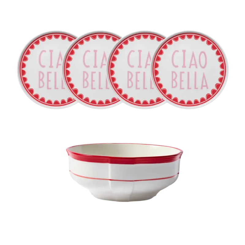 Red Scallop Gift Set
