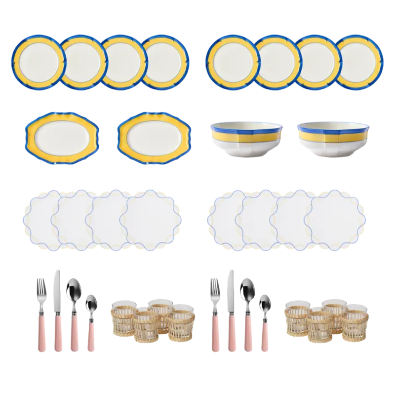 Yellow & Blue Mega Soft Scallop Boxed Set