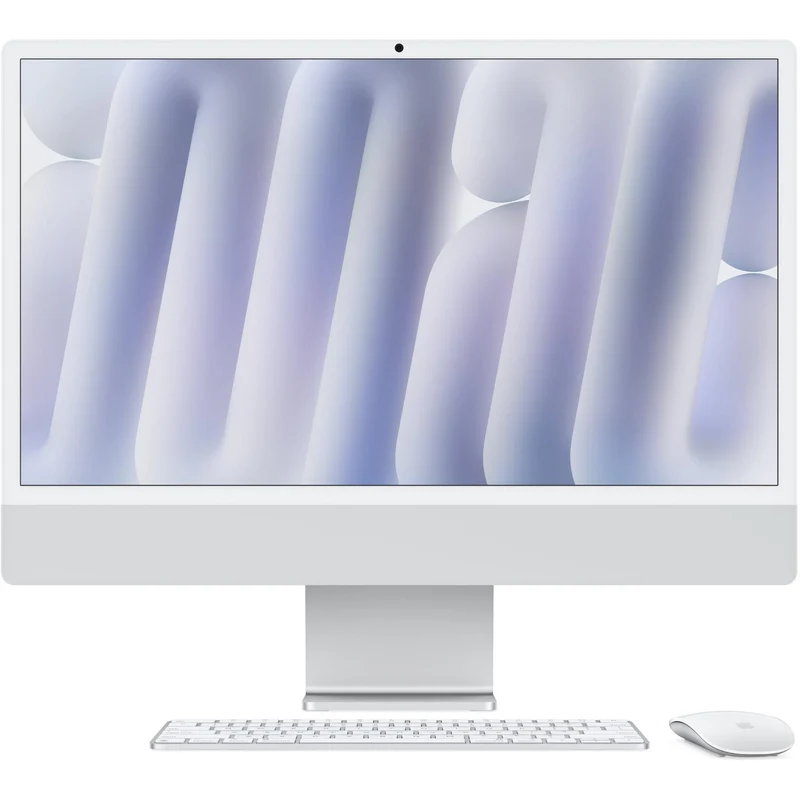 Apple iMac with Retina 4.5K Display 24-inch, M4 Chip 8-core 256GB (Silver/2024)[~Refurbished]