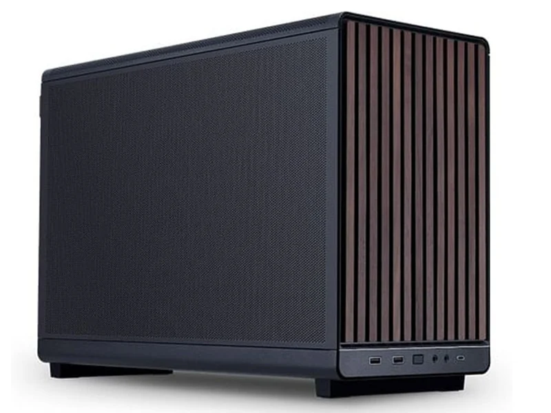 Lian Li DAN A3-mATX Micro Form Factor Micro-ATX Case - Black (Wood Edition)