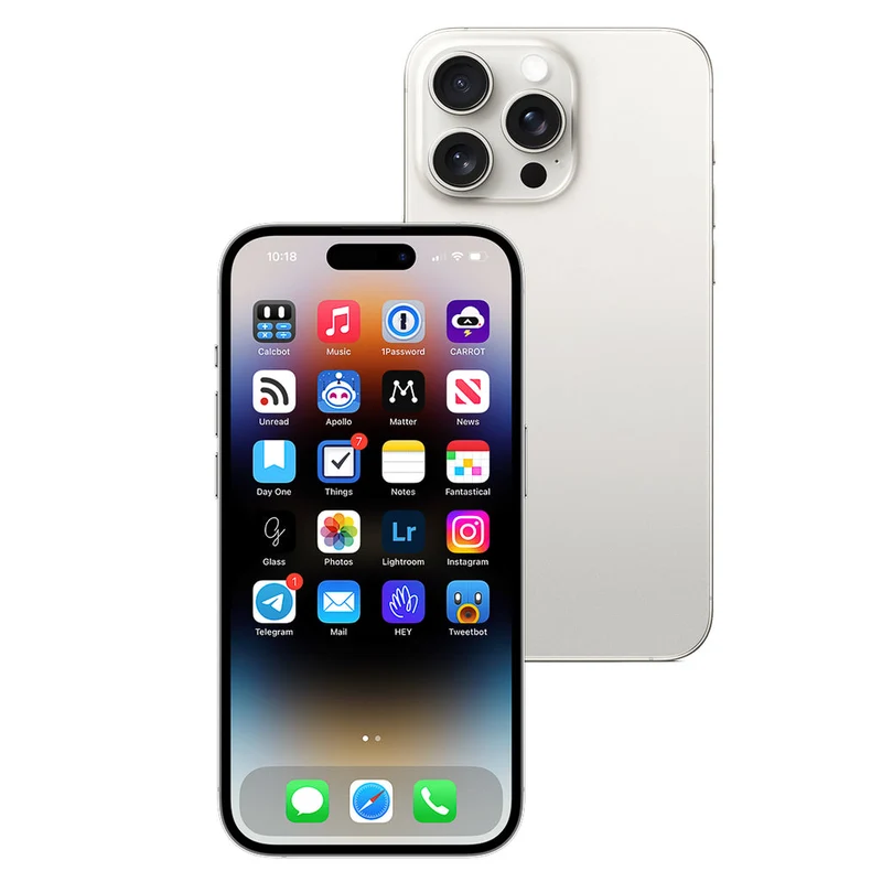 Apple iPhone 15 Pro 256GB (White Titanium) [~Refurbished: Very good]