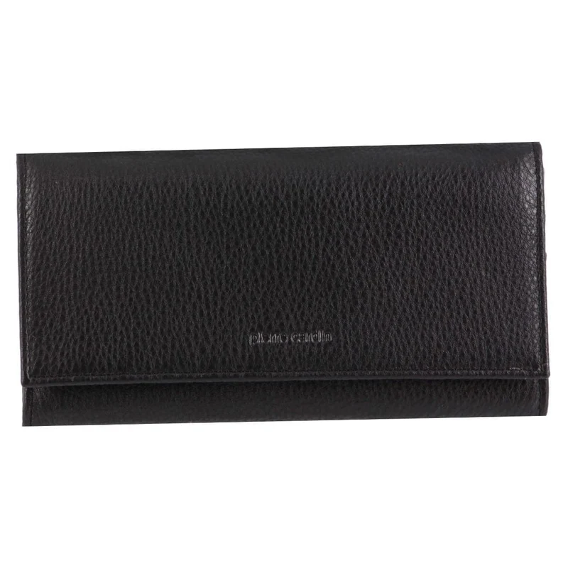 Pierre Cardin Women's Rustic Leather Protected RFID Wallet 19cm Black