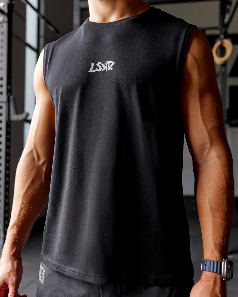 Static Grit FLXCotton Tank - Black