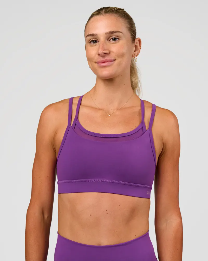 Genesis Layered Sports Bra - Fresh Purple
