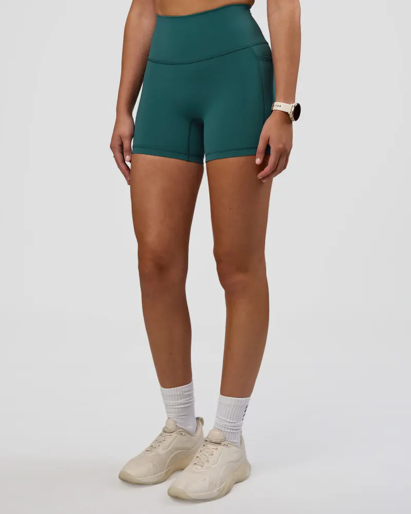 Fusion Ultra High-Rise 4" Short Pockets - Transformative Teal