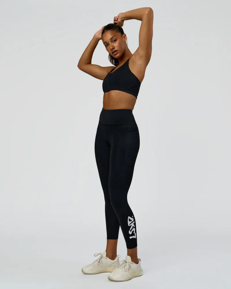 Rep Street Script Ultra High-Rise 7/8 Legging Pockets - Black-White