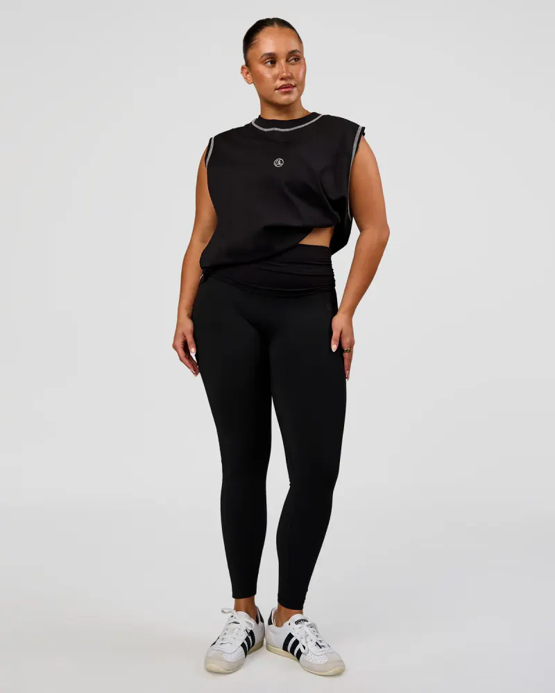 CF Fold Over High-Rise Full Length Legging - Black