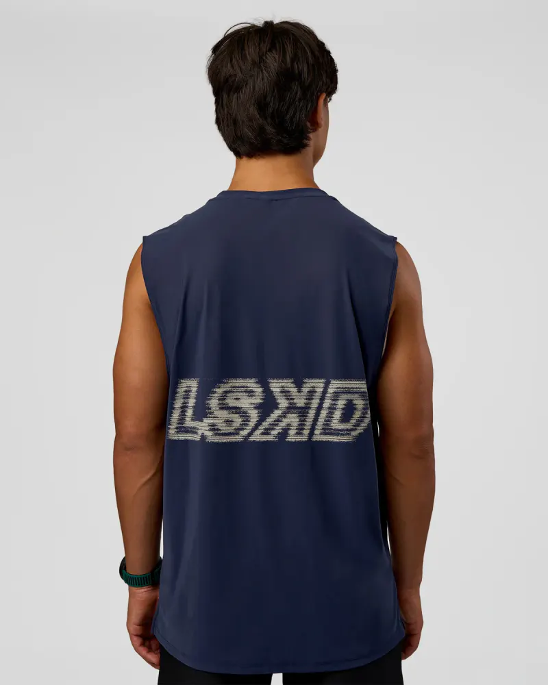 Cadence MicroMotion Muscle Tank - Future Navy-Alloy