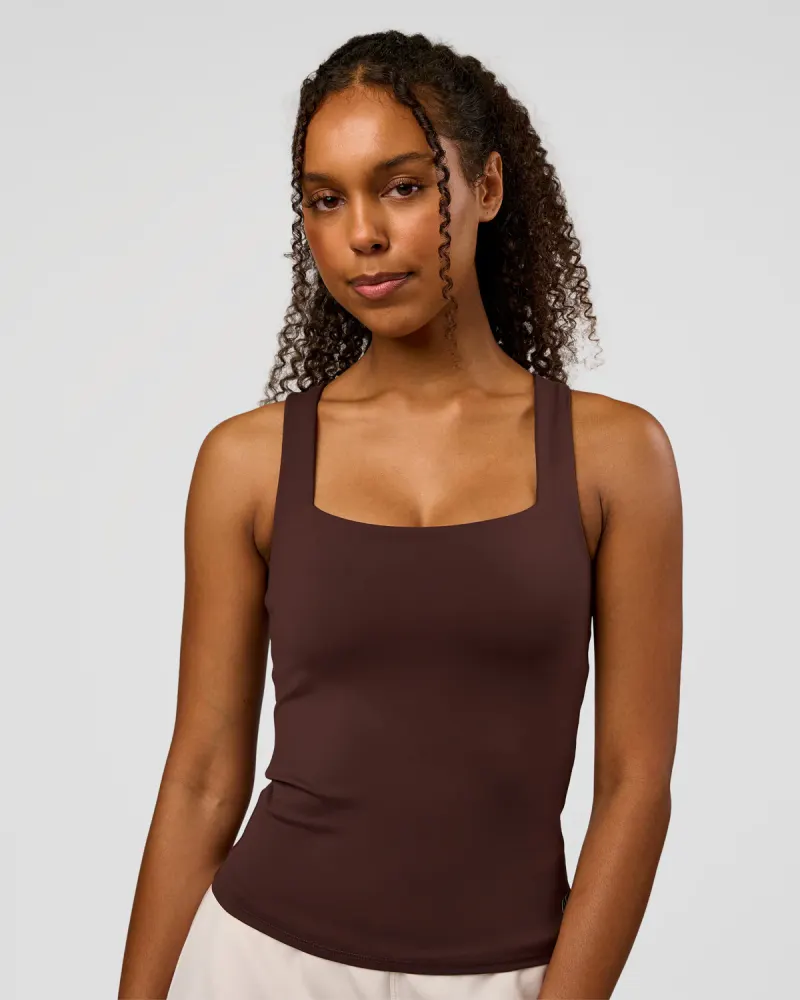 CF Train Hard Shelf Bra Tank - Hot Chocolate
