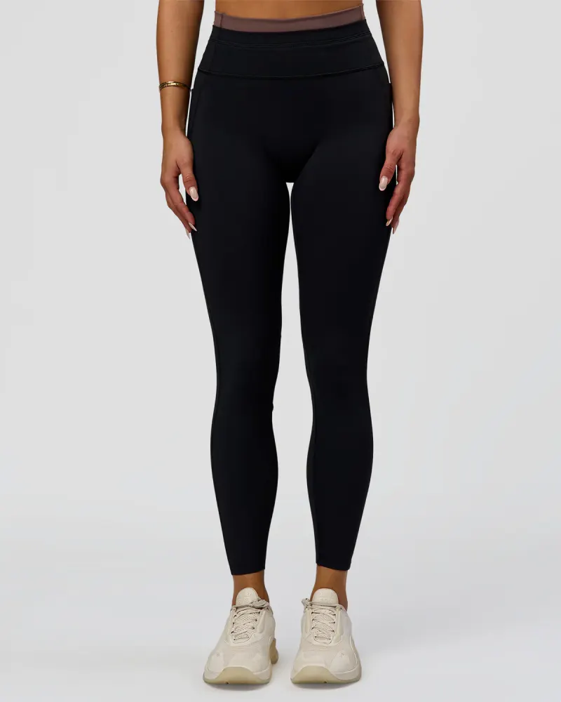 Liberate High-Rise Full Length Legging Pockets - Black-Cocoa Powder