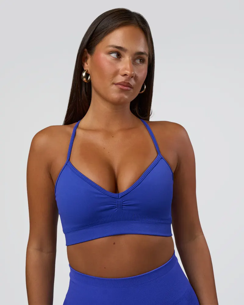Spark Seamless Sports Bra - Power Cobalt