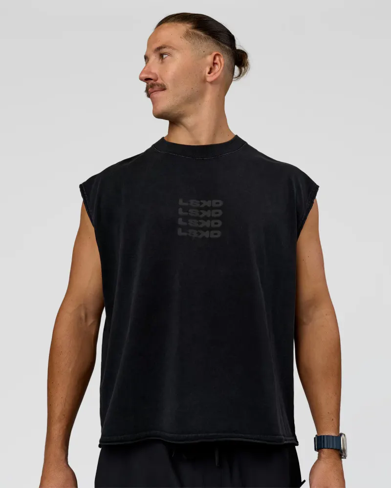 Move Fast Heavyweight Boxed Tank - Black Washed