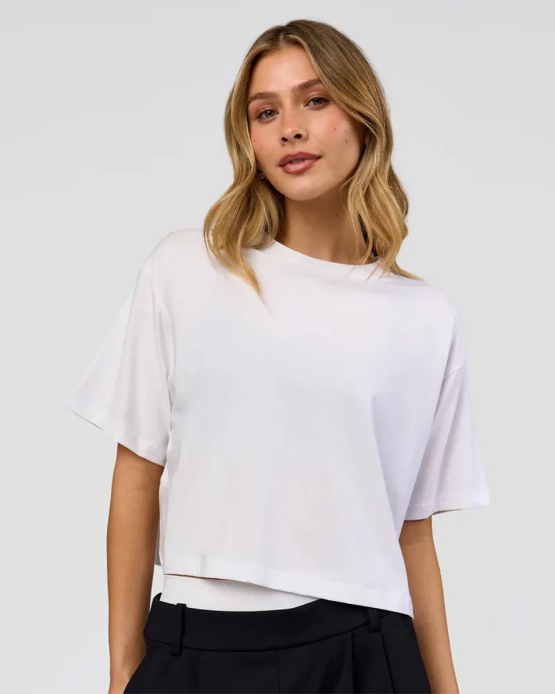 Go-To FLXCotton Skimmer Tee - White-White