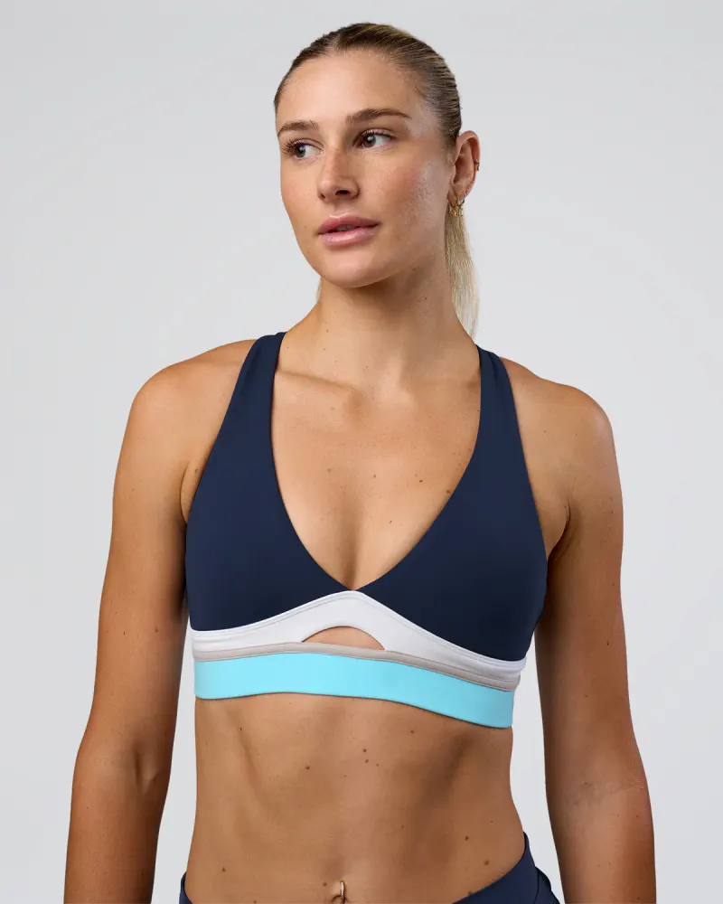 Revitalise Flash Sports Bra - Future Navy-Multi
