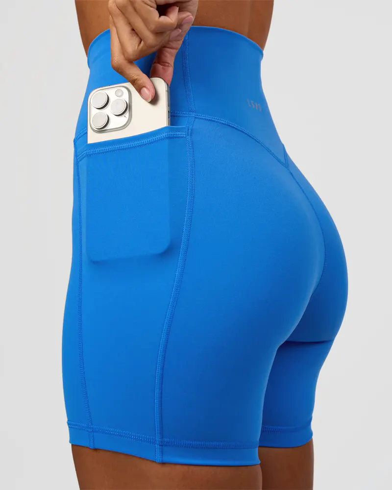 Fusion V-Contour Ultra High-Rise 6" Short Pockets - Palace Blue