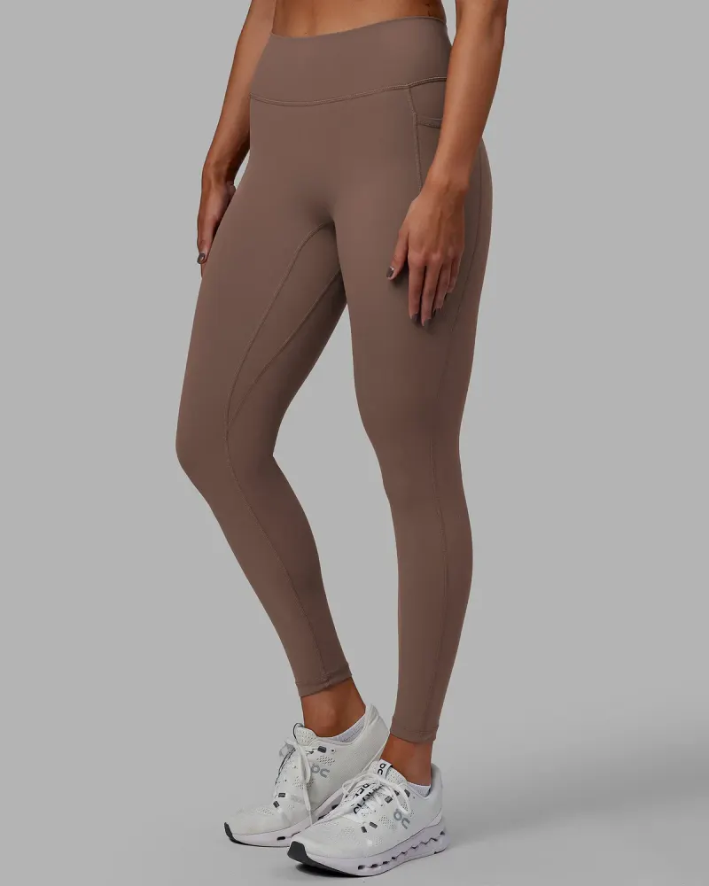 Fusion Ultra High-Rise Full Length Legging Pockets - Deep Taupe