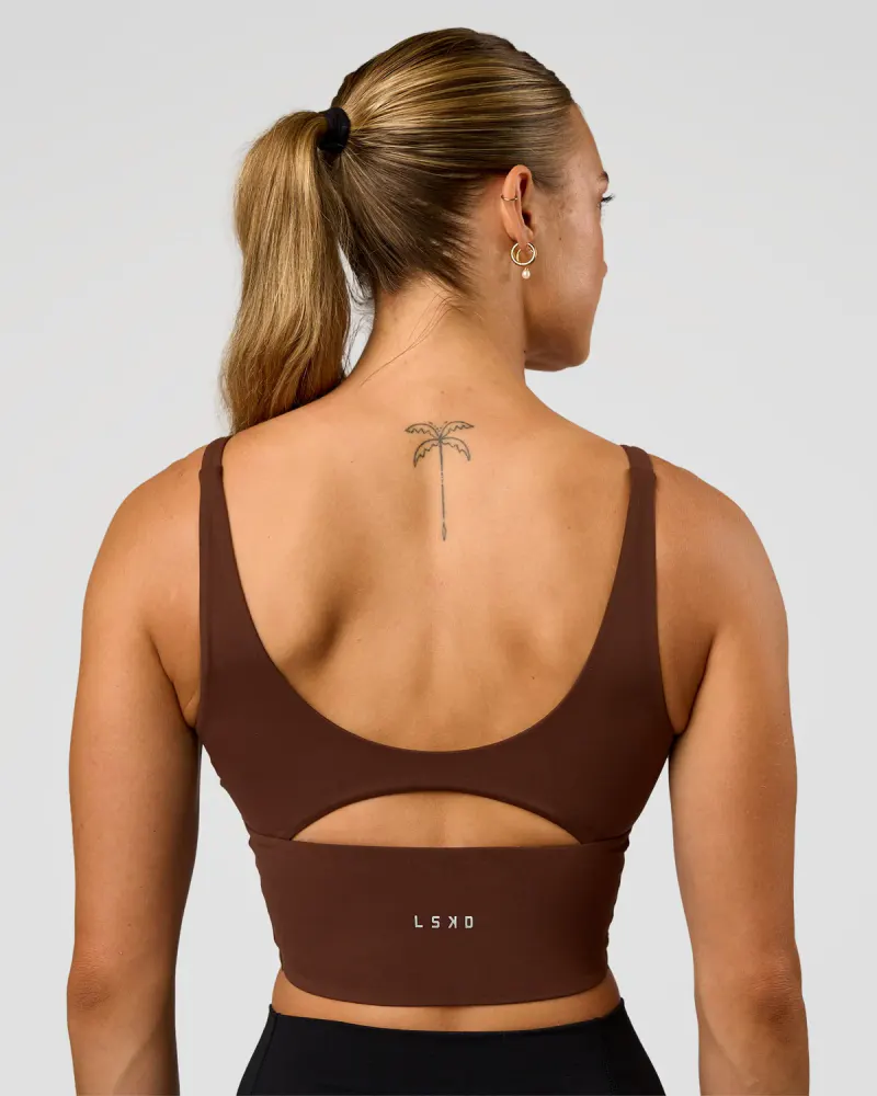 Vitality Long Line Sports Bra - Hot Chocolate