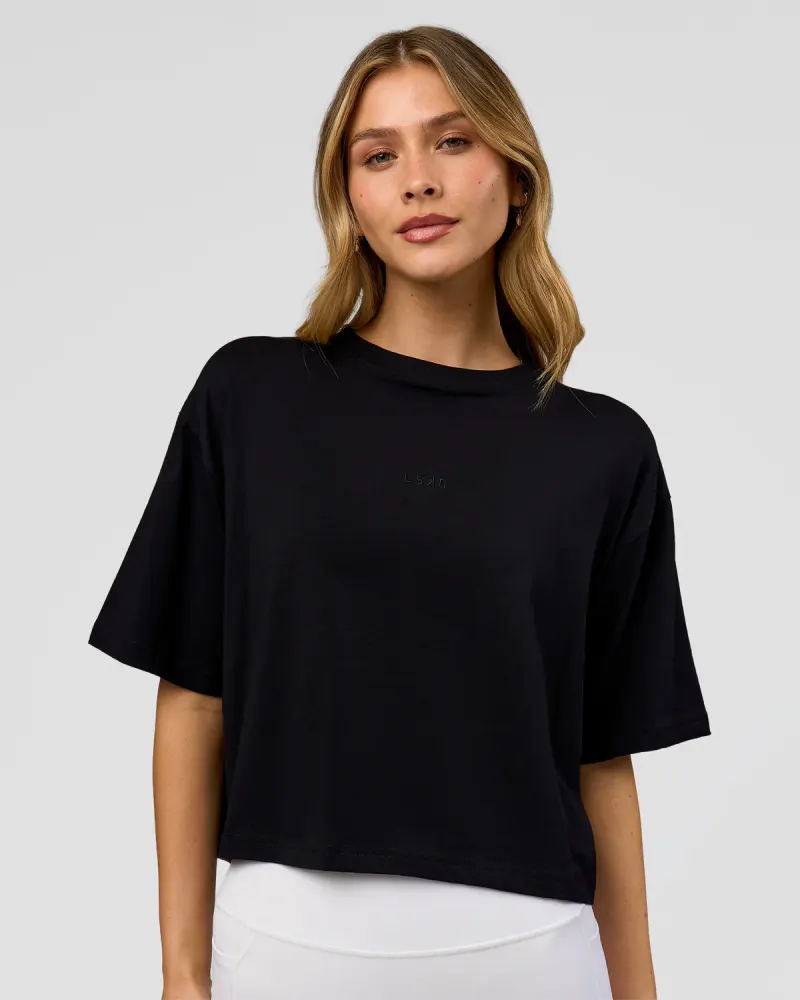 Go-To FLXCotton Skimmer Tee - Black-Black