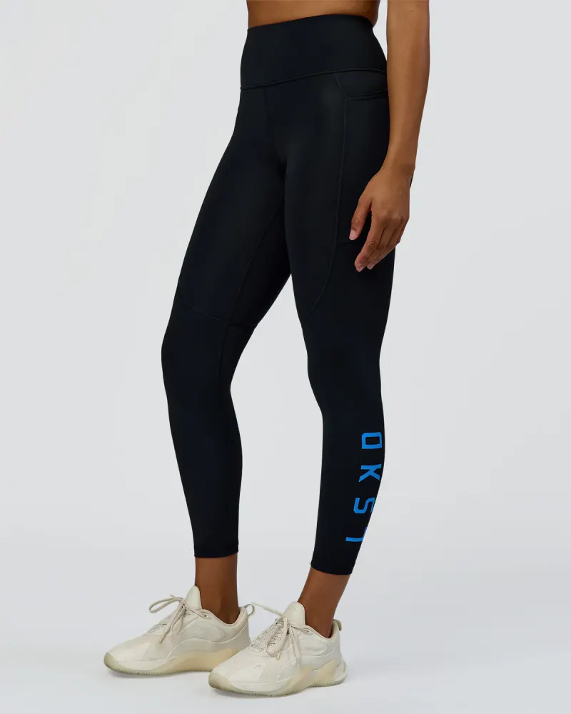 Rep Ultra High-Rise 7/8 Legging Pockets - Black-Palace Blue