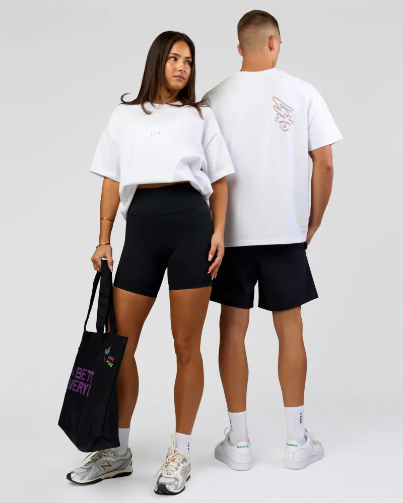 Pride Sticker Boxy Tee - White