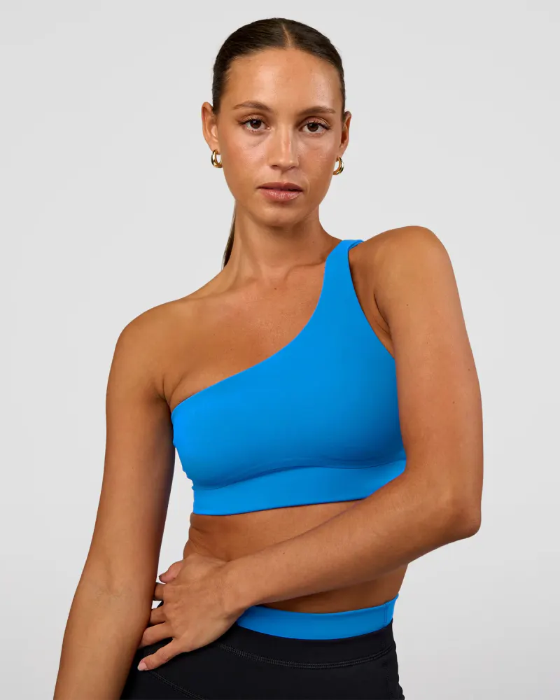 Muse Asymmetric  Sports bra - Palace Blue