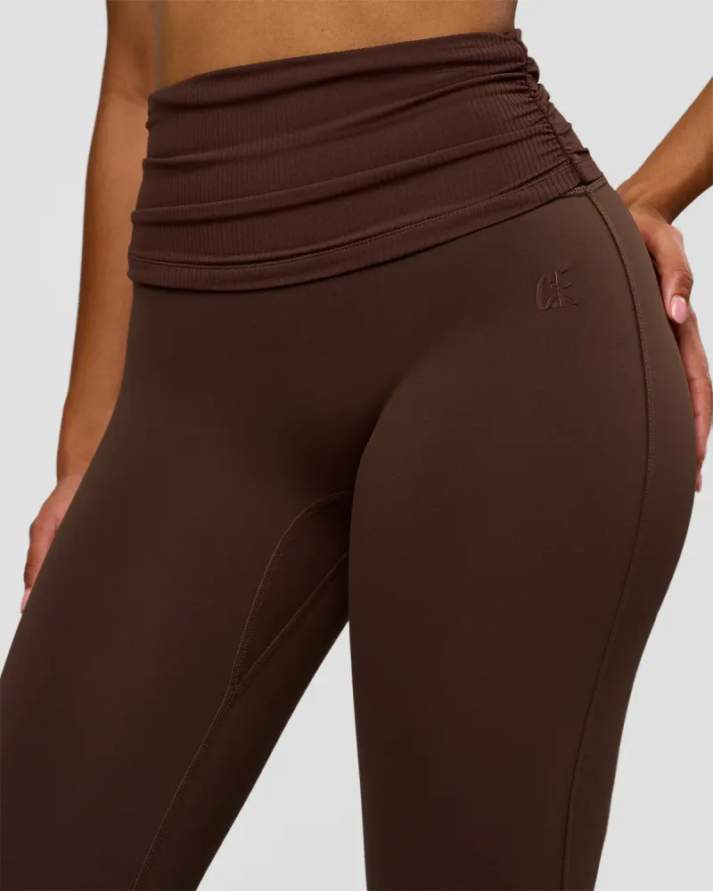 CF Fold Over High-Rise Full Length Legging - Hot Chocolate