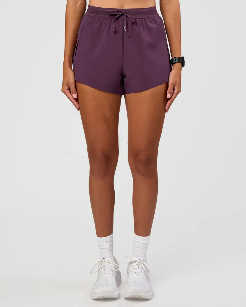 Accelerate 3" High-Rise Running Short - Midnight Plum