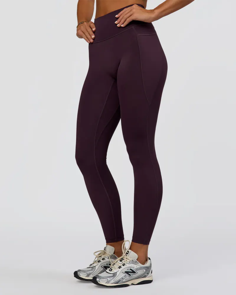 Fusion Ultra High-Rise Full Length Legging Pockets - Midnight Plum